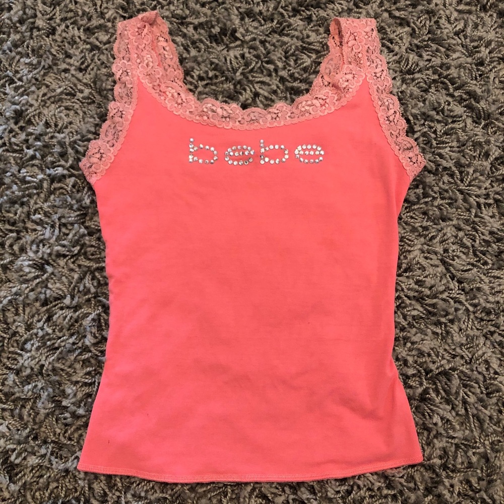 bebe rhinestone tank top
